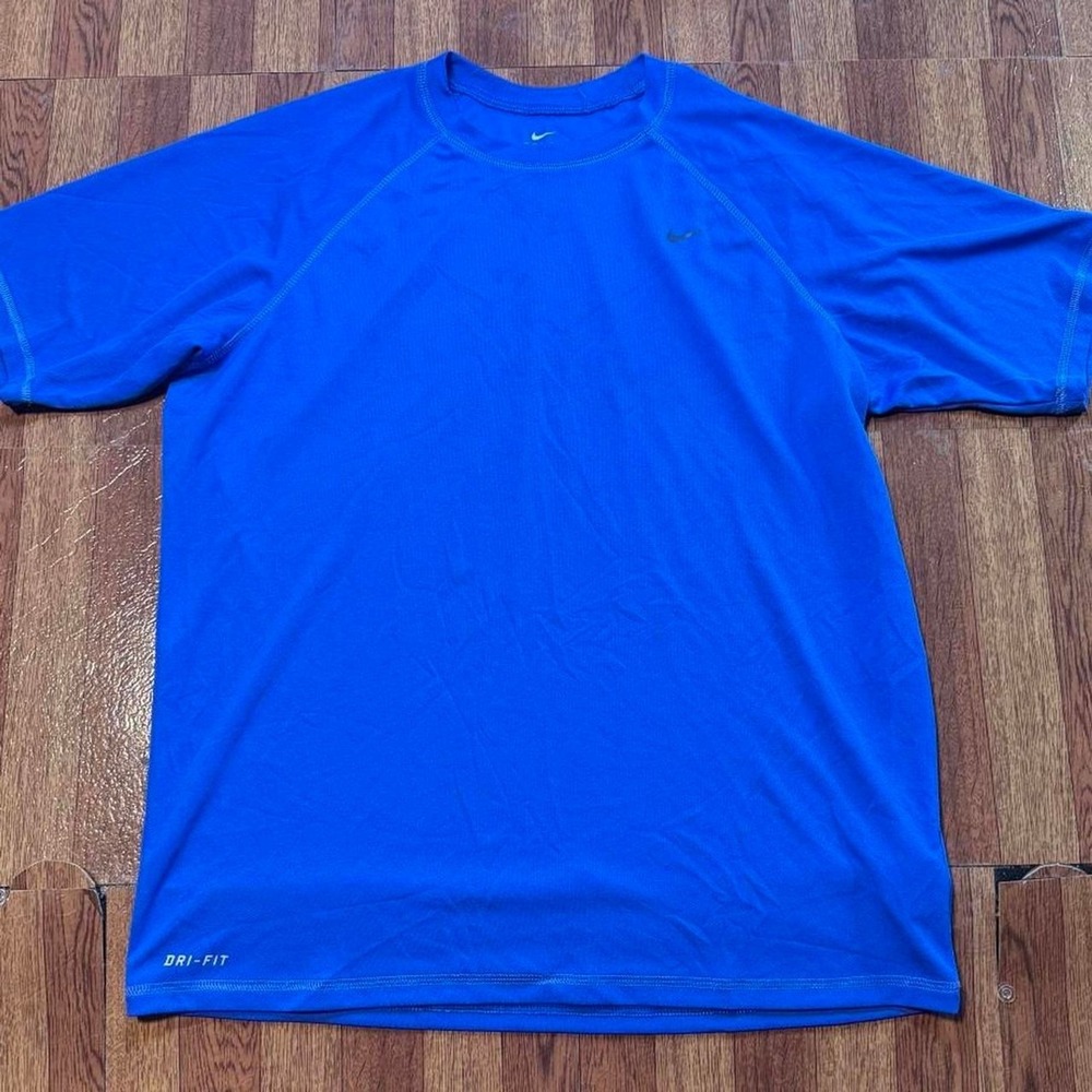 Nike Blue Dri-Fit Retro Sportswear Running Training Shirt Fits Medium